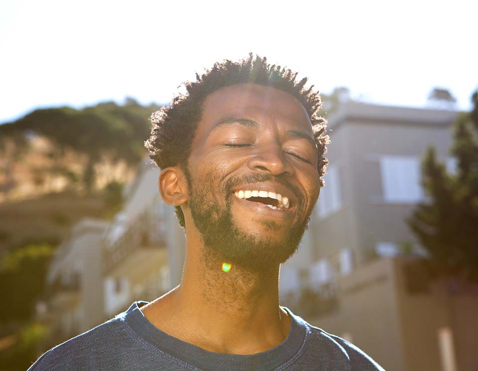 Male Relaxed after dental procedure