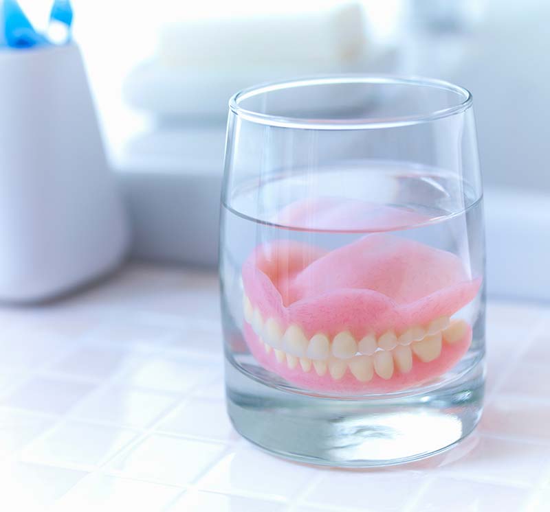 Taking care of dentures
