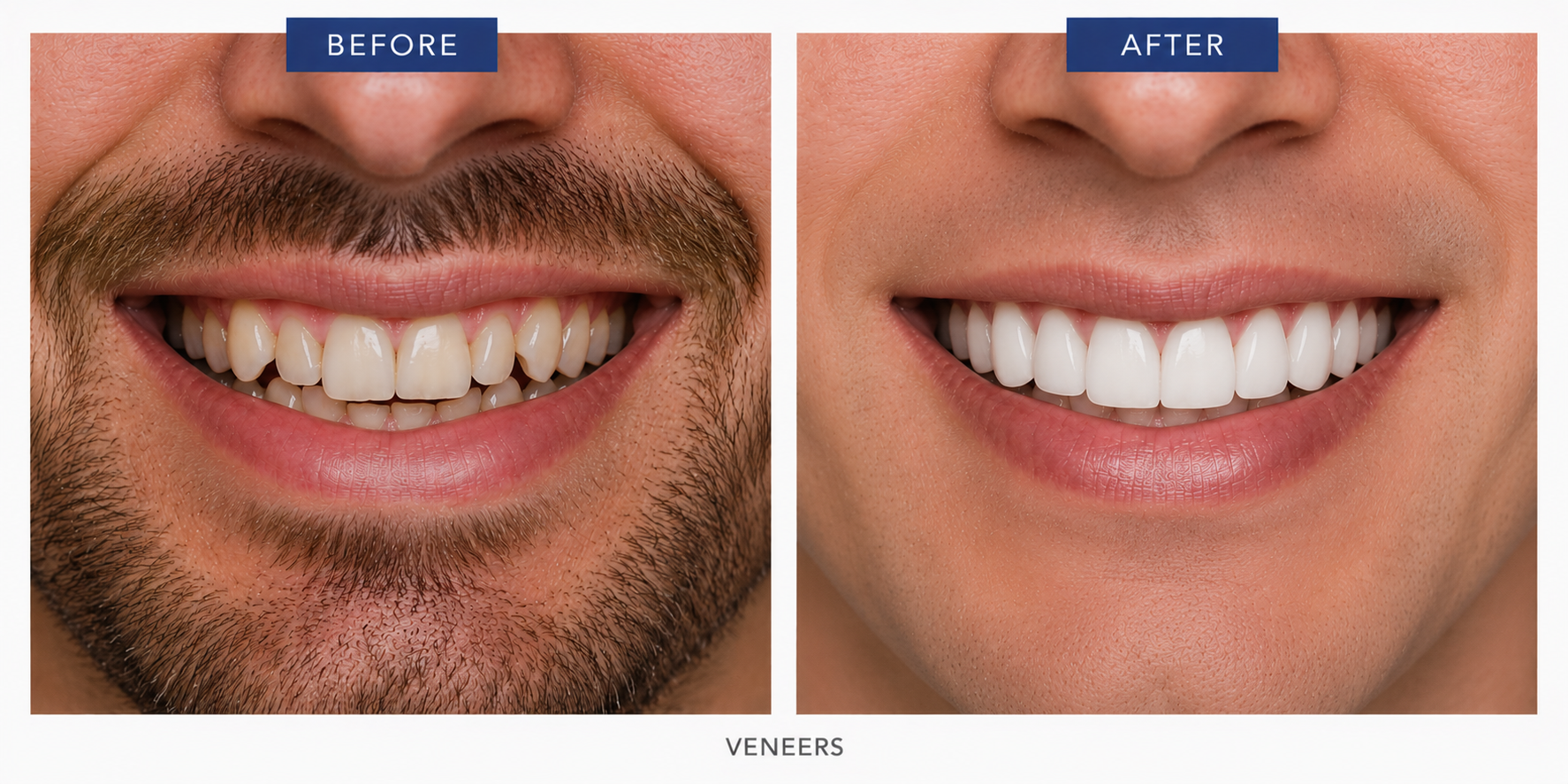before and after veneers man