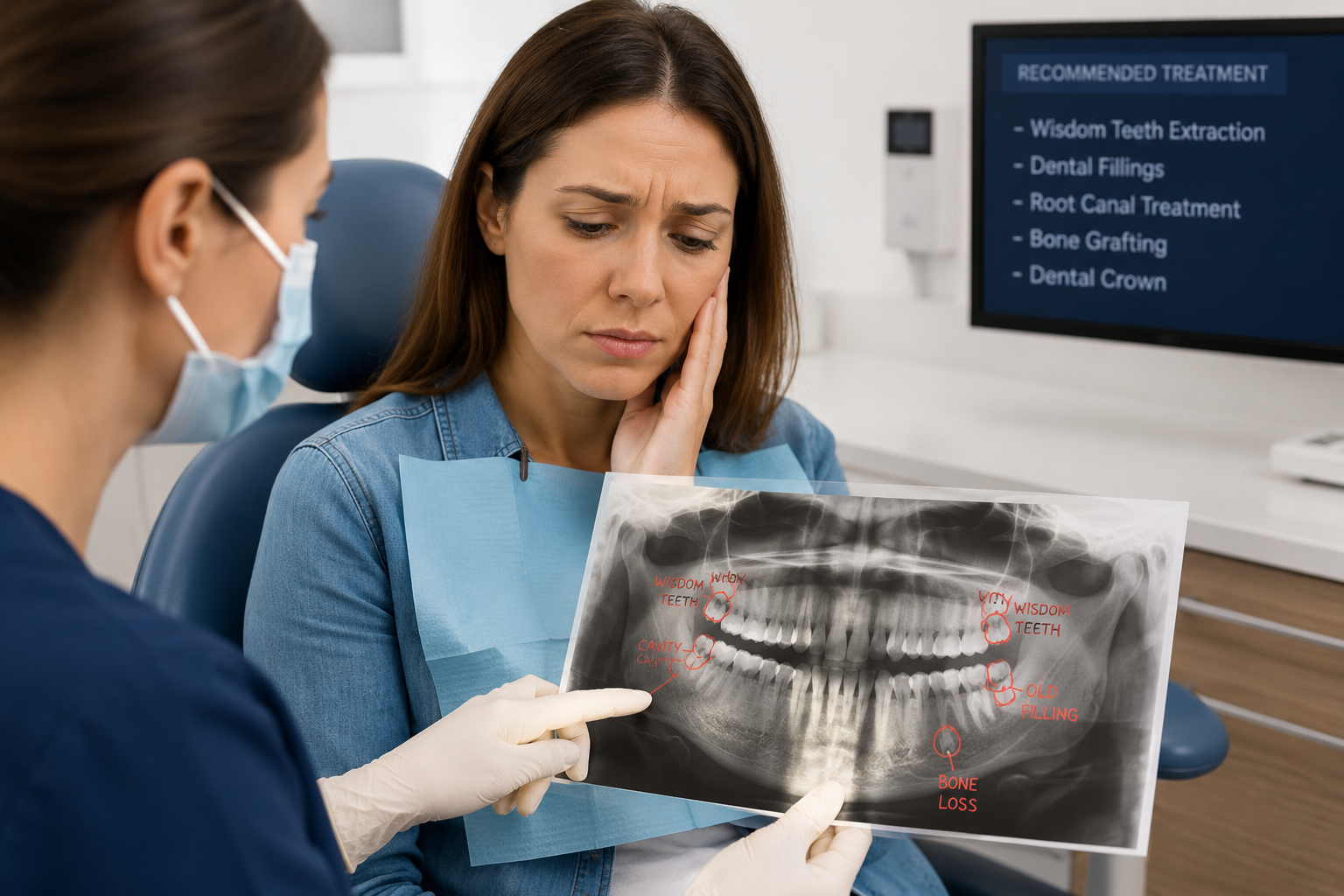 multiple dental treatments